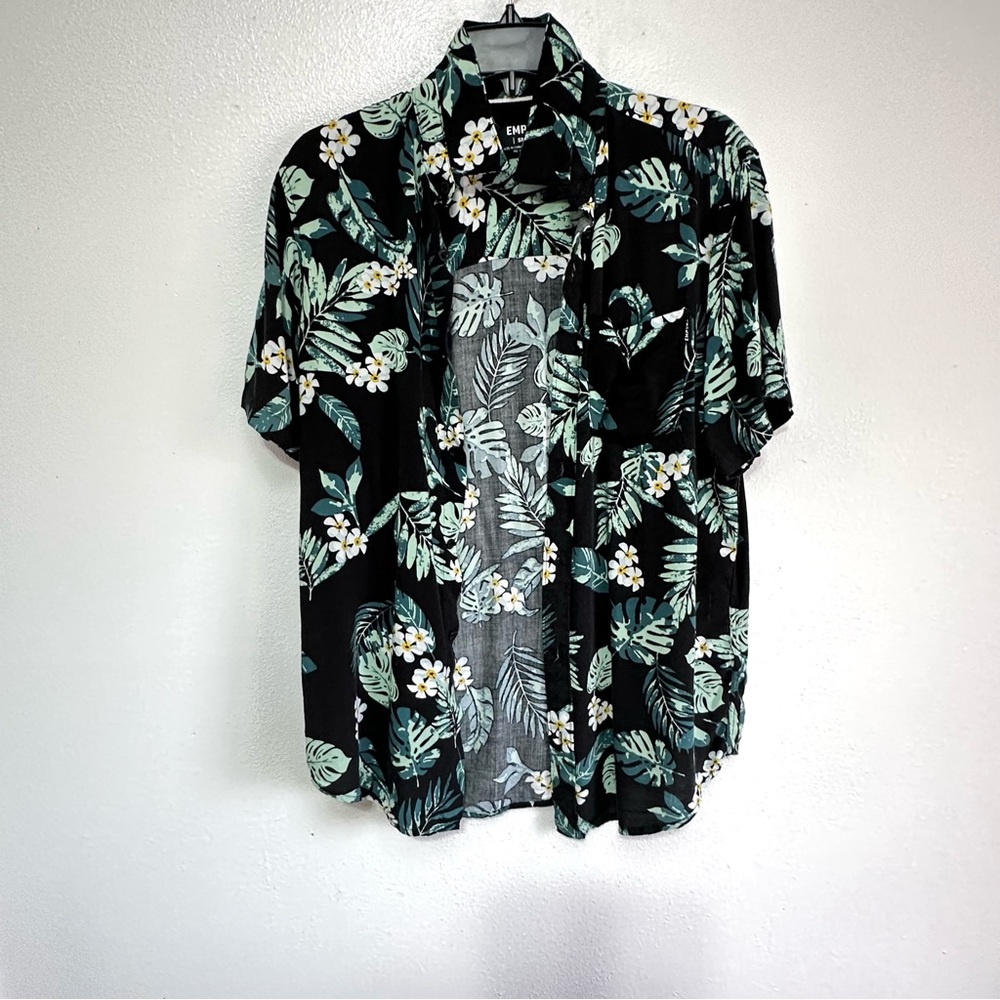 Empyre Hawaiian Floral Black Men's Shirt